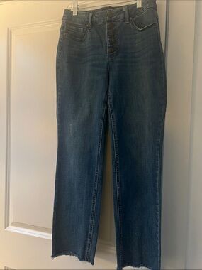 Kenneth Cole High-Rise Button-Fly Women's Jeans in Dark Blue